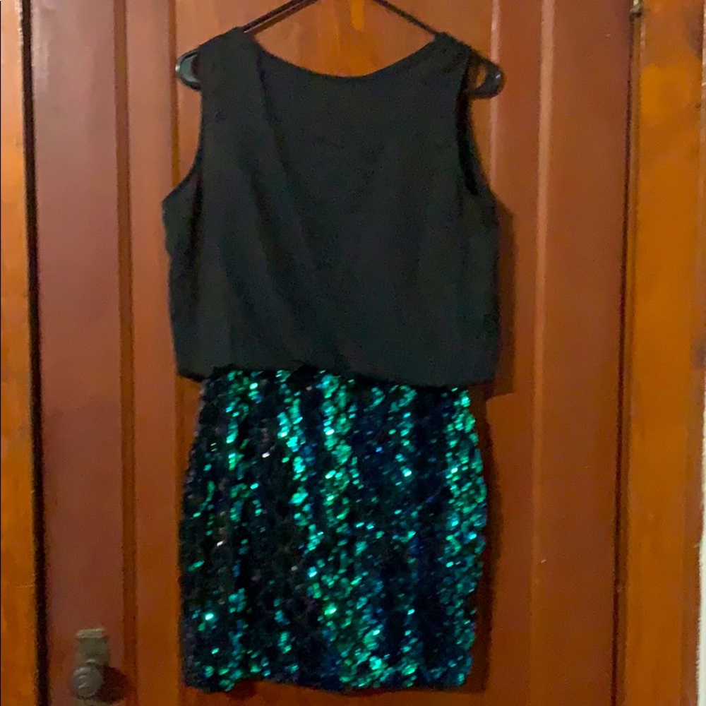 Black and sequin dress